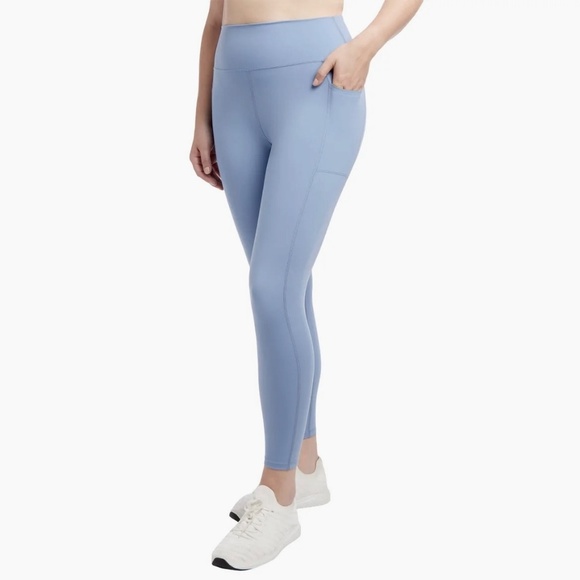 Danskin Women's Lightweight Tights Leggings, Pockets, Blue, XXL NWT - Picture 3 of 16